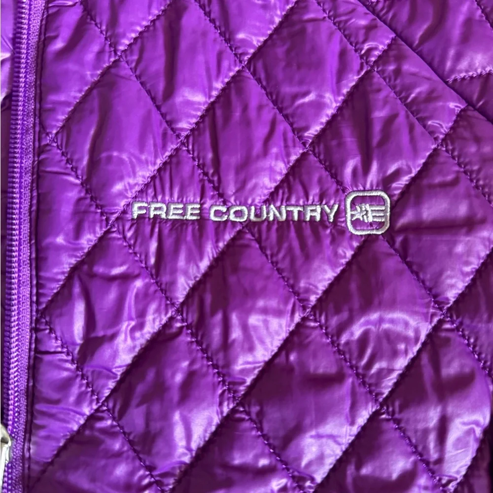 Free Country Purple Quilted Puffer Jacket - Picture 2 of 4